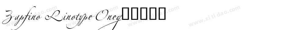 Zapfino Linotype One字体转换